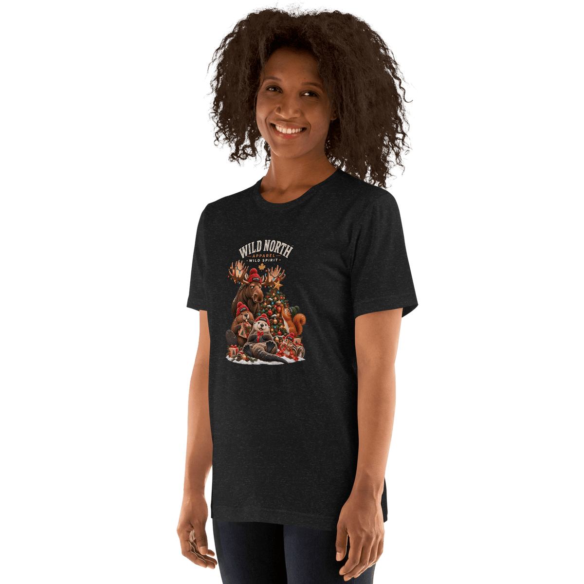 #wild_north_apparelWild North™ Christmas Critter Crew - Unisex t-shirt - Wild North Apparel™#canadian_outdoor_wildlife_inspired_clothing#