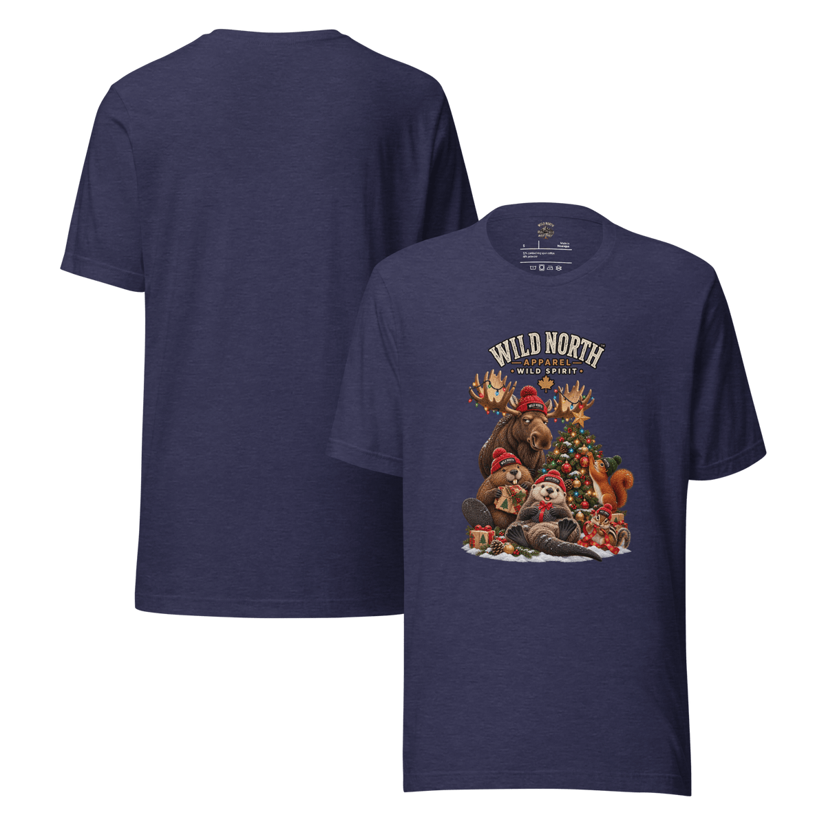 #wild_north_apparelWild North™ Christmas Critter Crew - Unisex t-shirt - Wild North Apparel™#canadian_outdoor_wildlife_inspired_clothing#