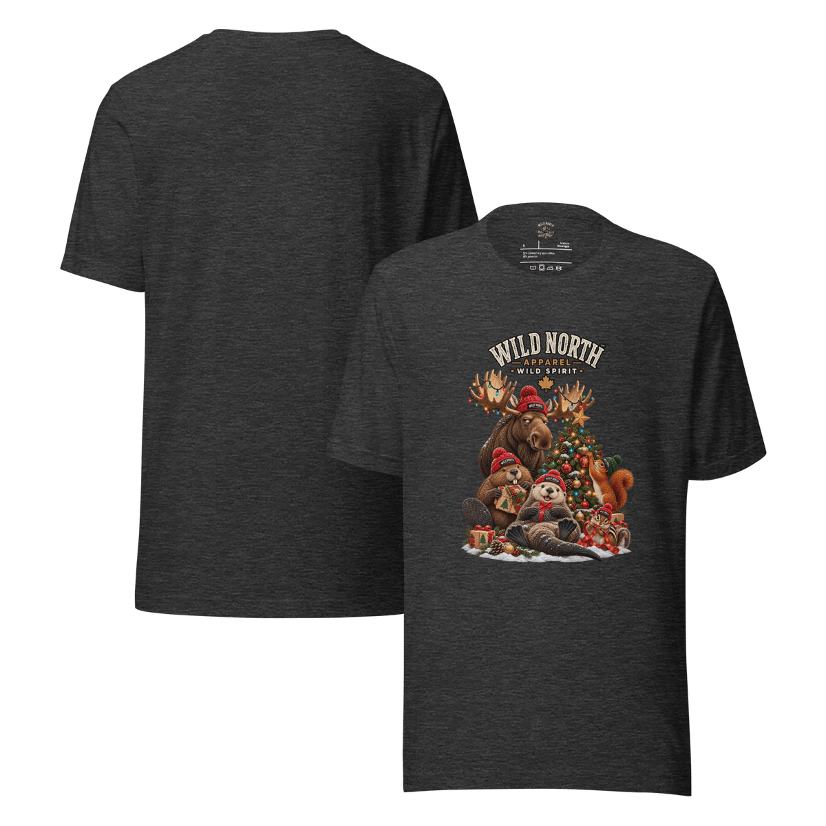#wild_north_apparelWild North™ Christmas Critter Crew - Unisex t-shirt - Wild North Apparel™#canadian_outdoor_wildlife_inspired_clothing#