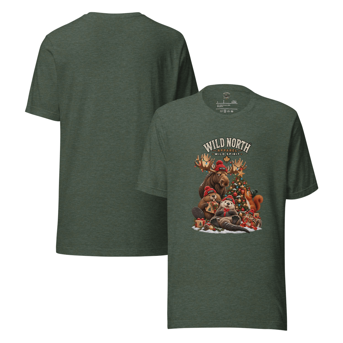 #wild_north_apparelWild North™ Christmas Critter Crew - Unisex t-shirt - Wild North Apparel™#canadian_outdoor_wildlife_inspired_clothing#