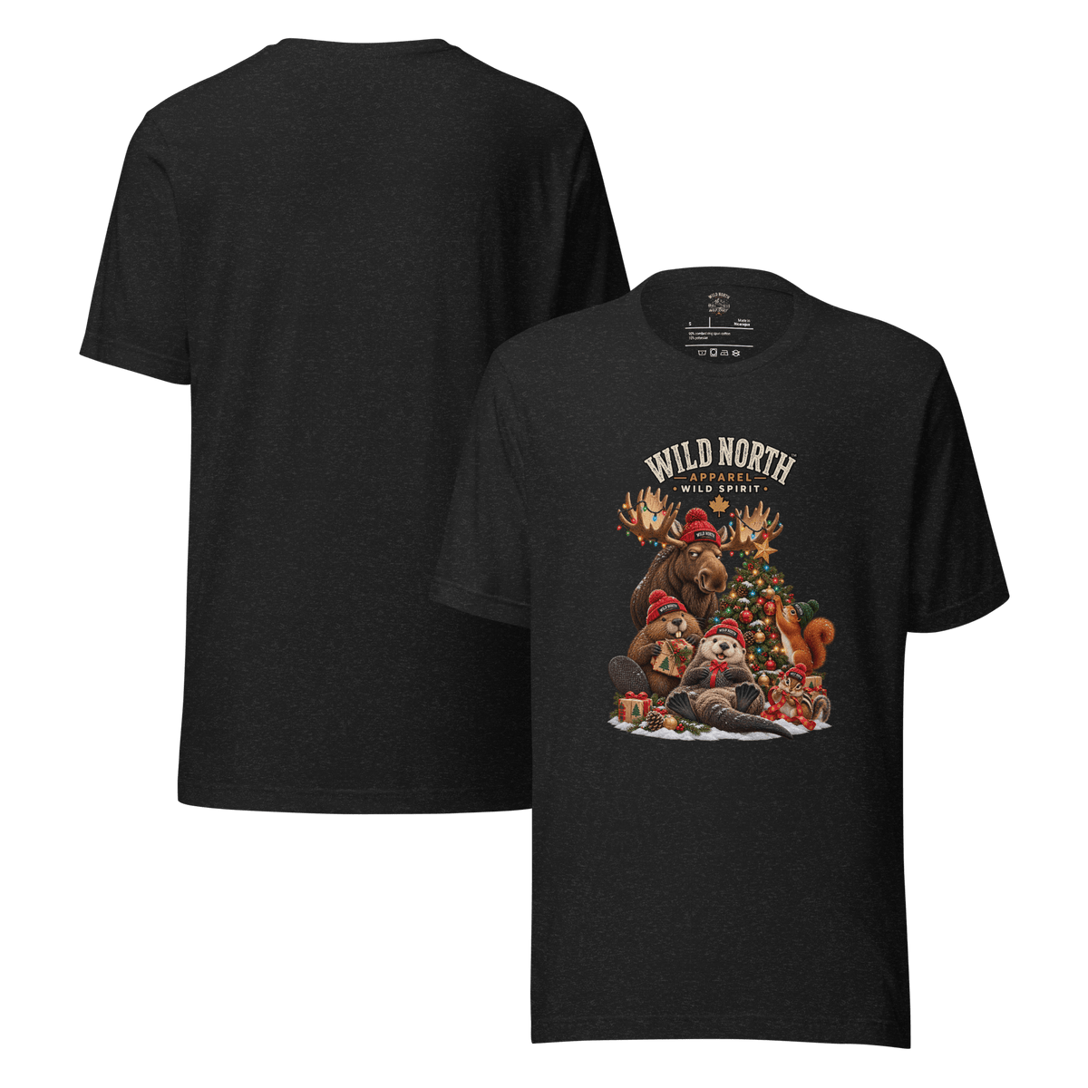#wild_north_apparelWild North™ Christmas Critter Crew - Unisex t-shirt - Wild North Apparel™#canadian_outdoor_wildlife_inspired_clothing#