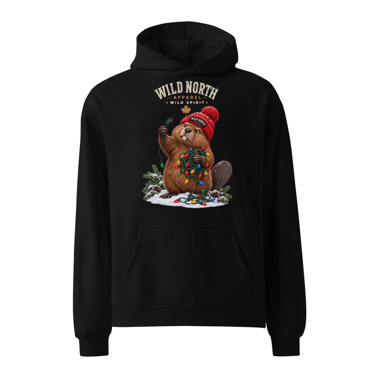 #wild_north_apparelWild North™ Christmas Light Wrangler - Unisex oversized hoodie - Wild North Apparel™#canadian_outdoor_wildlife_inspired_clothing#