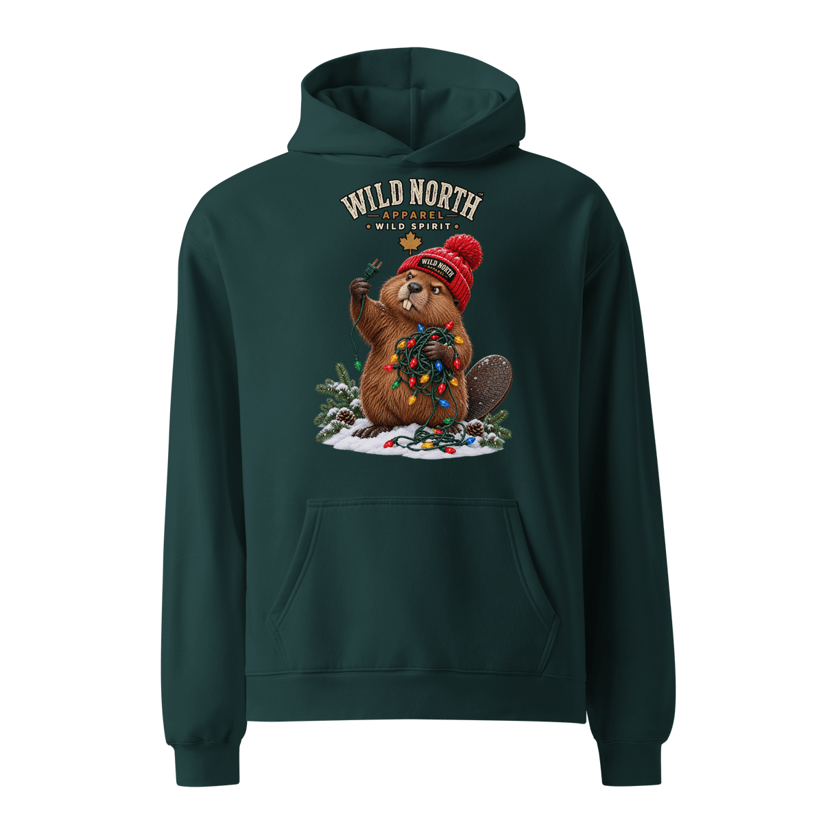 #wild_north_apparelWild North™ Christmas Light Wrangler - Unisex oversized hoodie - Wild North Apparel™#canadian_outdoor_wildlife_inspired_clothing#