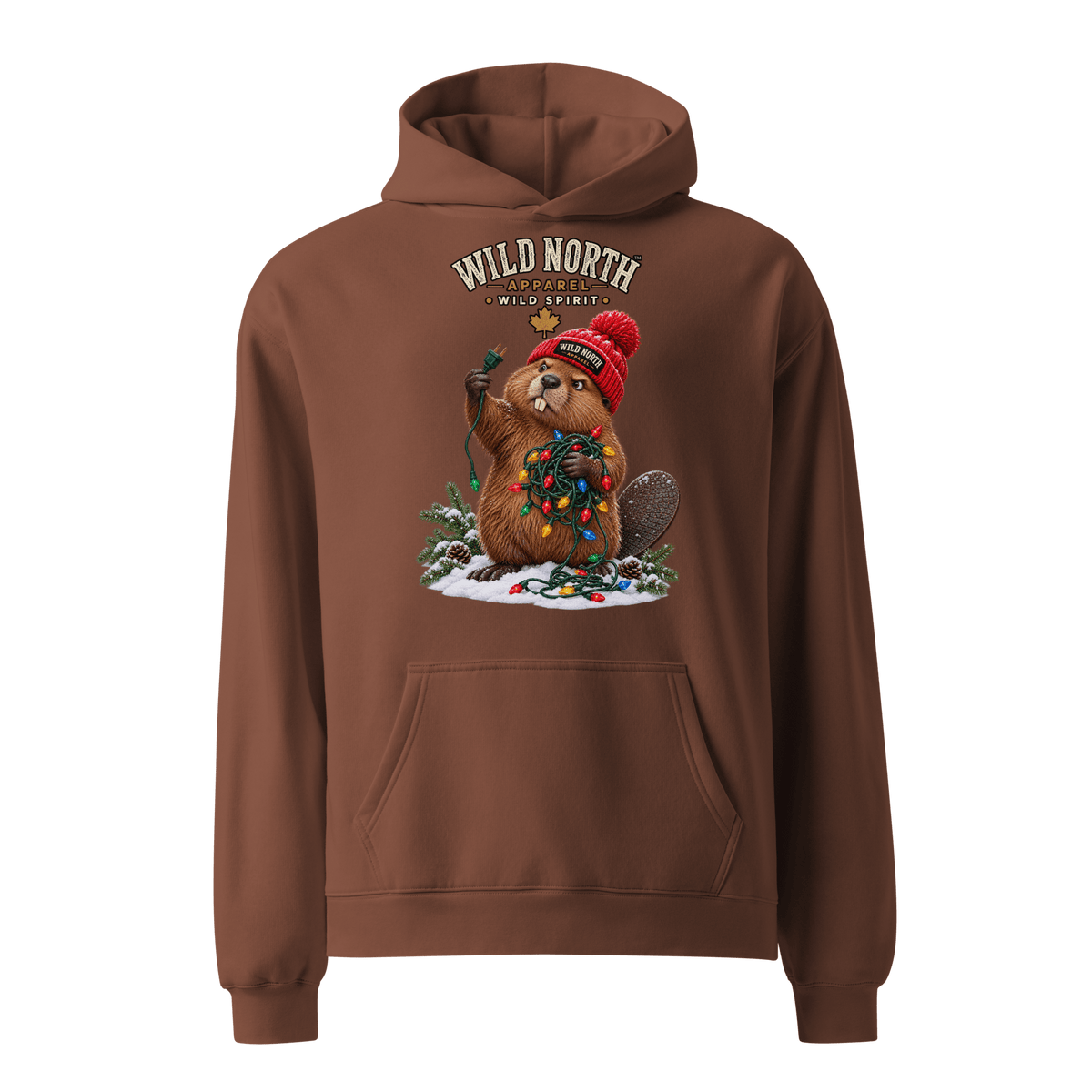 #wild_north_apparelWild North™ Christmas Light Wrangler - Unisex oversized hoodie - Wild North Apparel™#canadian_outdoor_wildlife_inspired_clothing#