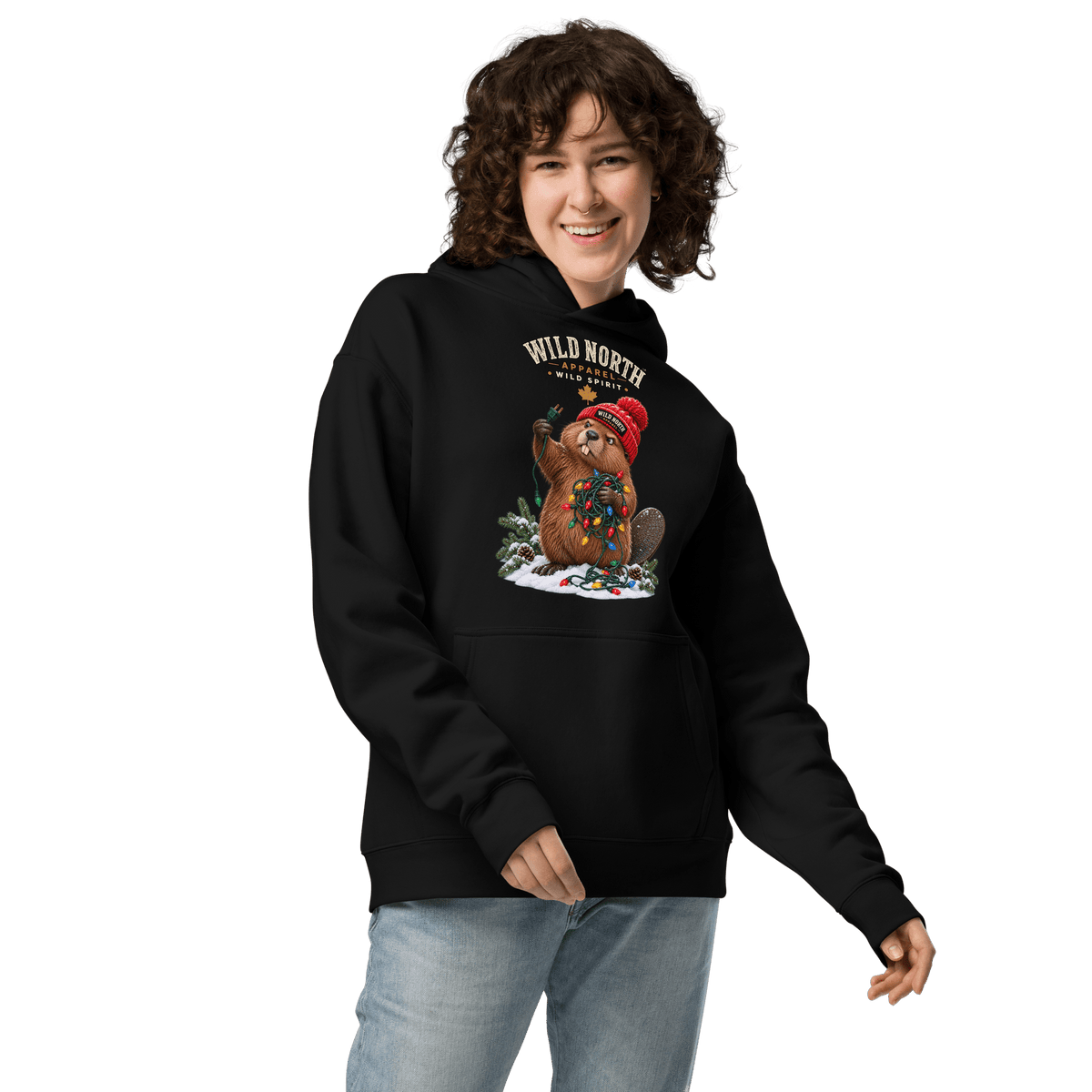 #wild_north_apparelWild North™ Christmas Light Wrangler - Unisex oversized hoodie - Wild North Apparel™#canadian_outdoor_wildlife_inspired_clothing#