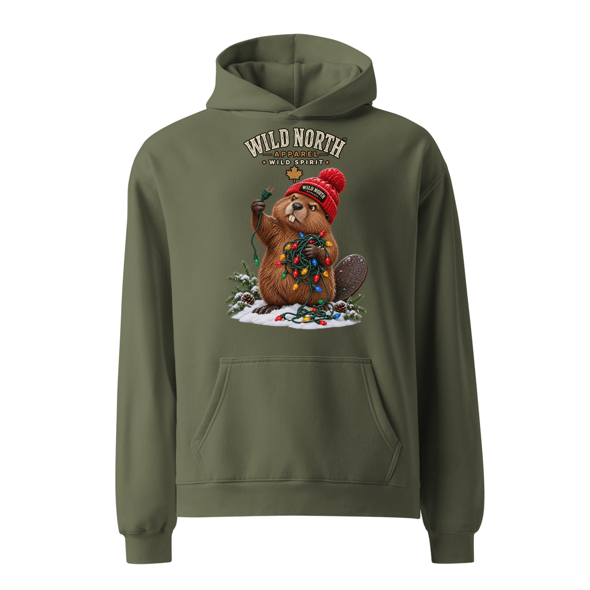 #wild_north_apparelWild North™ Christmas Light Wrangler - Unisex oversized hoodie - Wild North Apparel™#canadian_outdoor_wildlife_inspired_clothing#