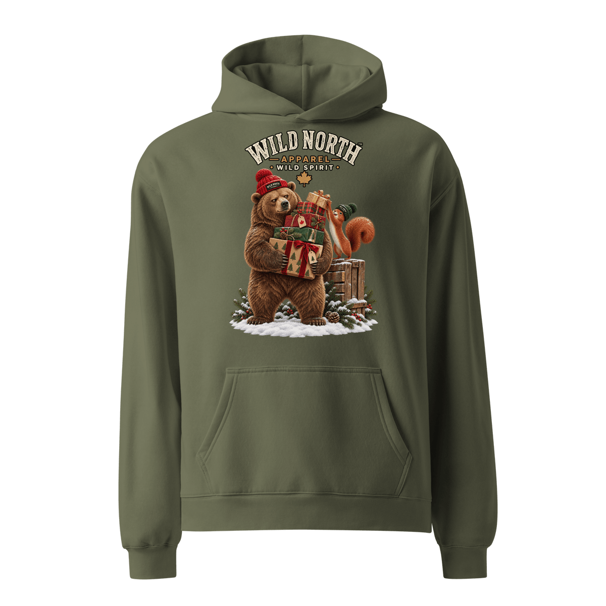 #wild_north_apparelWild North™ Holiday Gift Patrol - Unisex oversized hoodie - Wild North Apparel™#canadian_outdoor_wildlife_inspired_clothing#