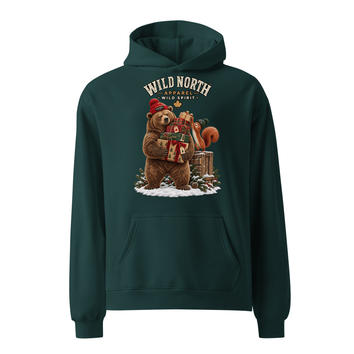#wild_north_apparelWild North™ Holiday Gift Patrol - Unisex oversized hoodie - Wild North Apparel™#canadian_outdoor_wildlife_inspired_clothing#