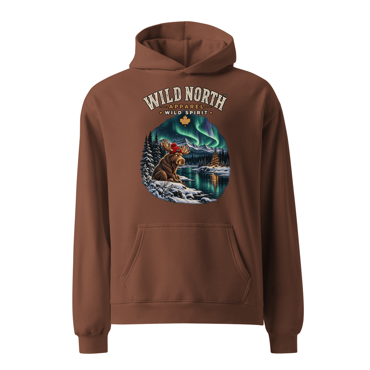 #wild_north_apparelWild North™ Northern Lights Mood - Unisex oversized hoodie - Wild North Apparel™#canadian_outdoor_wildlife_inspired_clothing#
