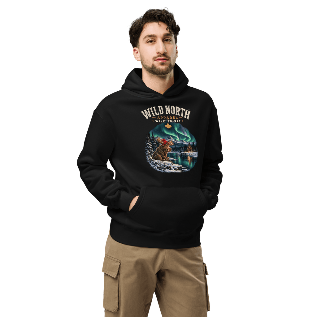 #wild_north_apparelWild North™ Northern Lights Mood - Unisex oversized hoodie - Wild North Apparel™#canadian_outdoor_wildlife_inspired_clothing#