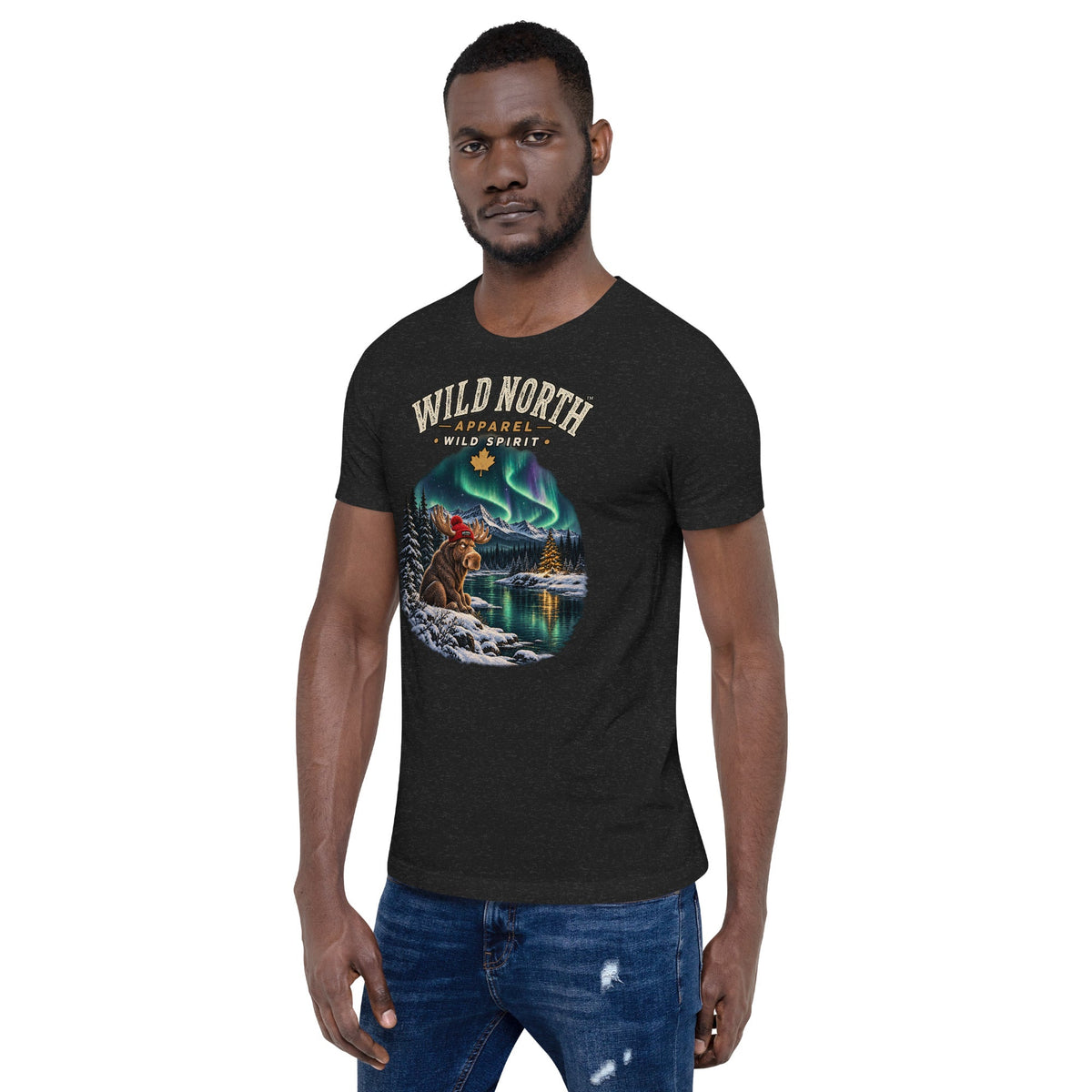 #wild_north_apparelWild North™ Northern Lights Mood - Unisex t-shirt - Wild North Apparel™#canadian_outdoor_wildlife_inspired_clothing#