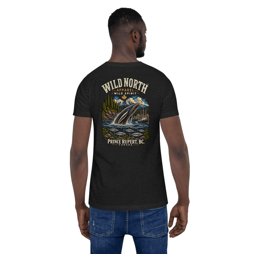 #wild_north_apparelWild North Prince Rupert Harbour Humpback™ - Unisex t-shirt - Wild North Apparel™#canadian_outdoor_wildlife_inspired_clothing#