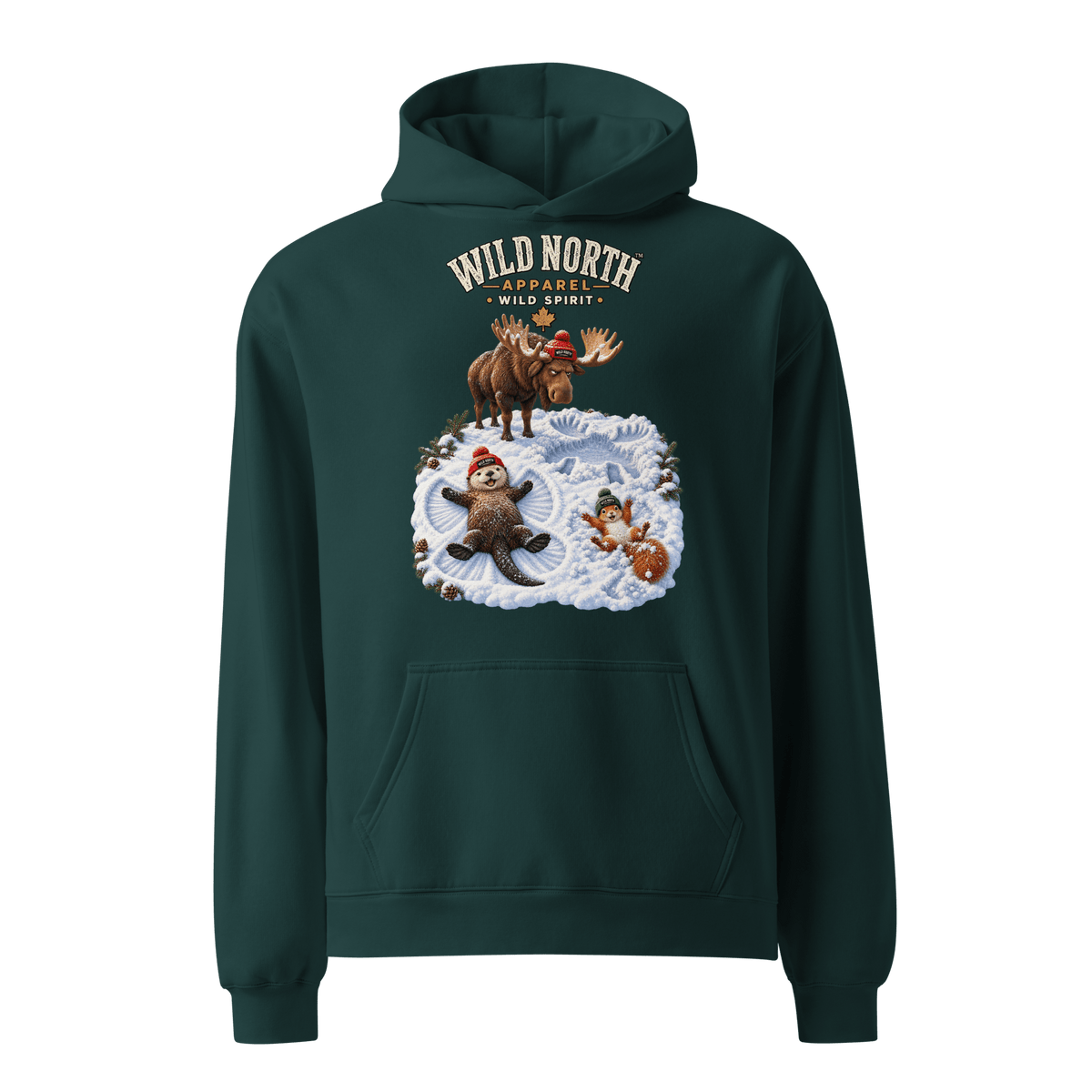 #wild_north_apparelWild North™ Snow Angel Suspects - Unisex oversized hoodie - Wild North Apparel™#canadian_outdoor_wildlife_inspired_clothing#