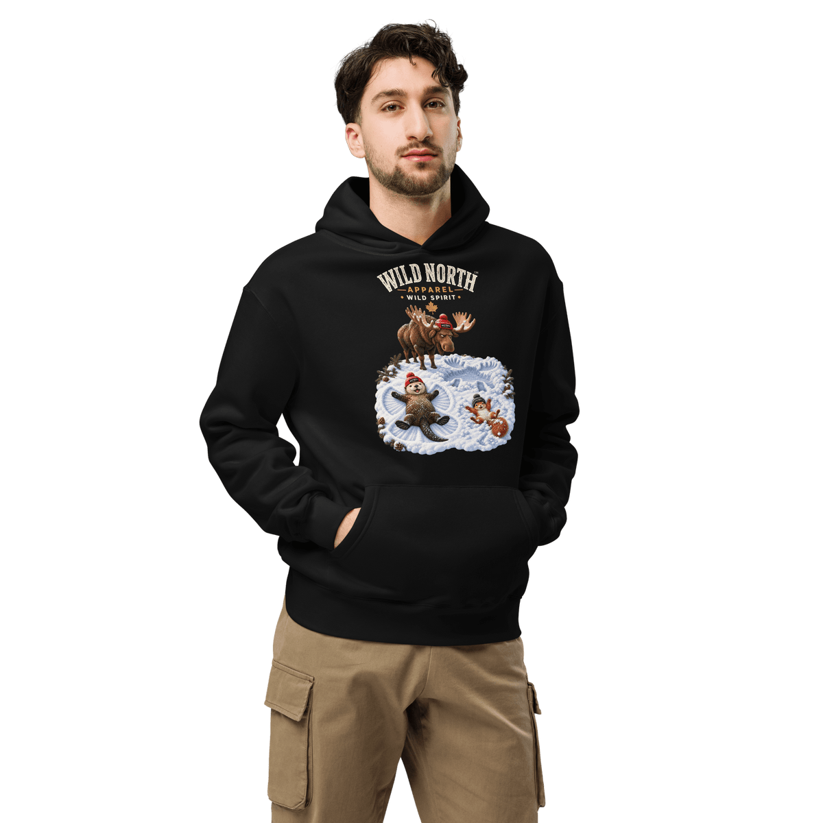 #wild_north_apparelWild North™ Snow Angel Suspects - Unisex oversized hoodie - Wild North Apparel™#canadian_outdoor_wildlife_inspired_clothing#