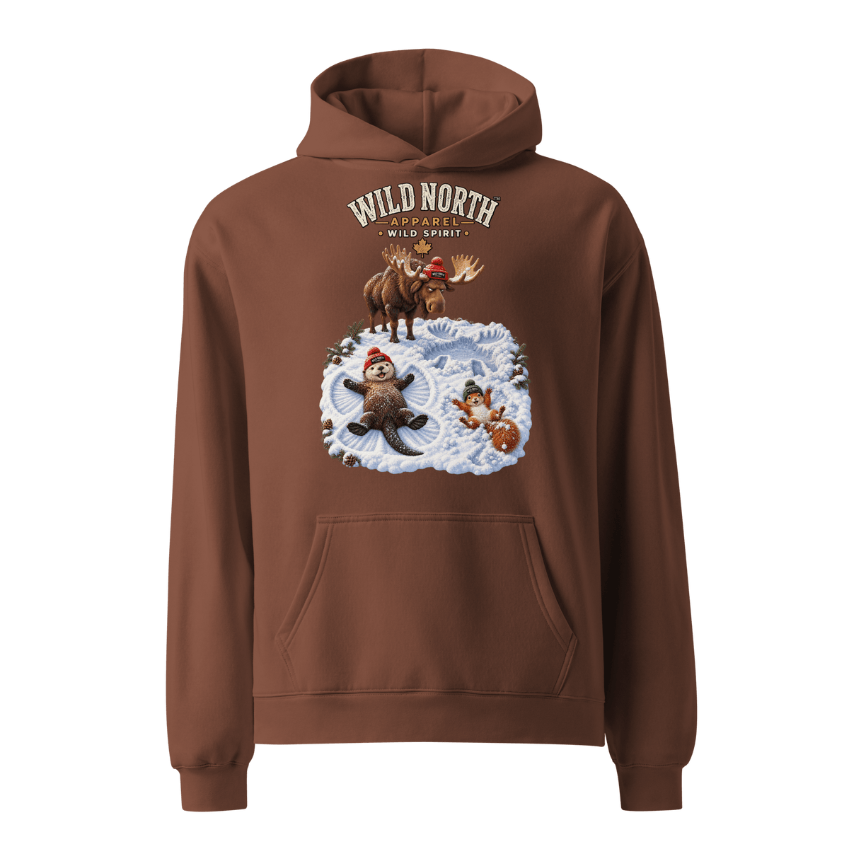 #wild_north_apparelWild North™ Snow Angel Suspects - Unisex oversized hoodie - Wild North Apparel™#canadian_outdoor_wildlife_inspired_clothing#
