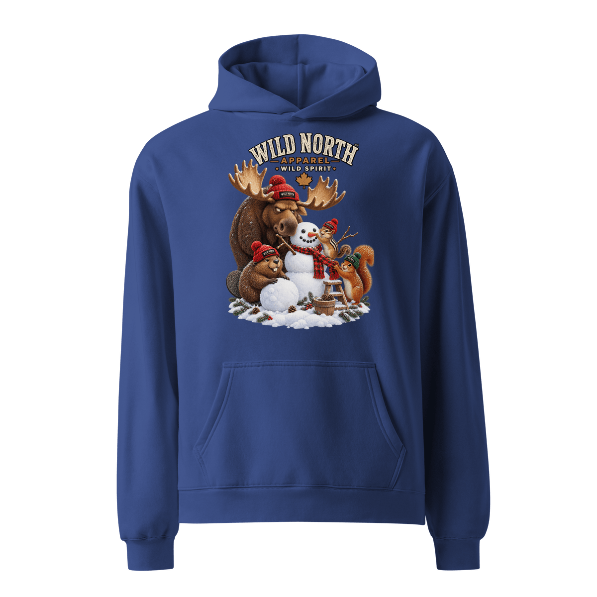 #wild_north_apparelWild North™ Snowman Construction Crew - Unisex oversized hoodie - Wild North Apparel™#canadian_outdoor_wildlife_inspired_clothing#