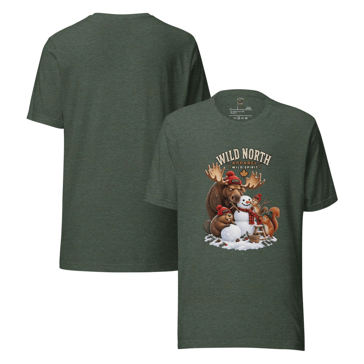 #wild_north_apparelWild North™ Snowman Construction Crew - Unisex t-shirt - Wild North Apparel™#canadian_outdoor_wildlife_inspired_clothing#