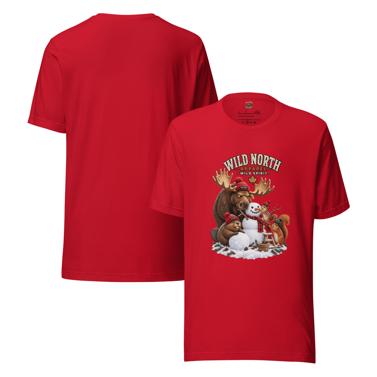 #wild_north_apparelWild North™ Snowman Construction Crew - Unisex t-shirt - Wild North Apparel™#canadian_outdoor_wildlife_inspired_clothing#