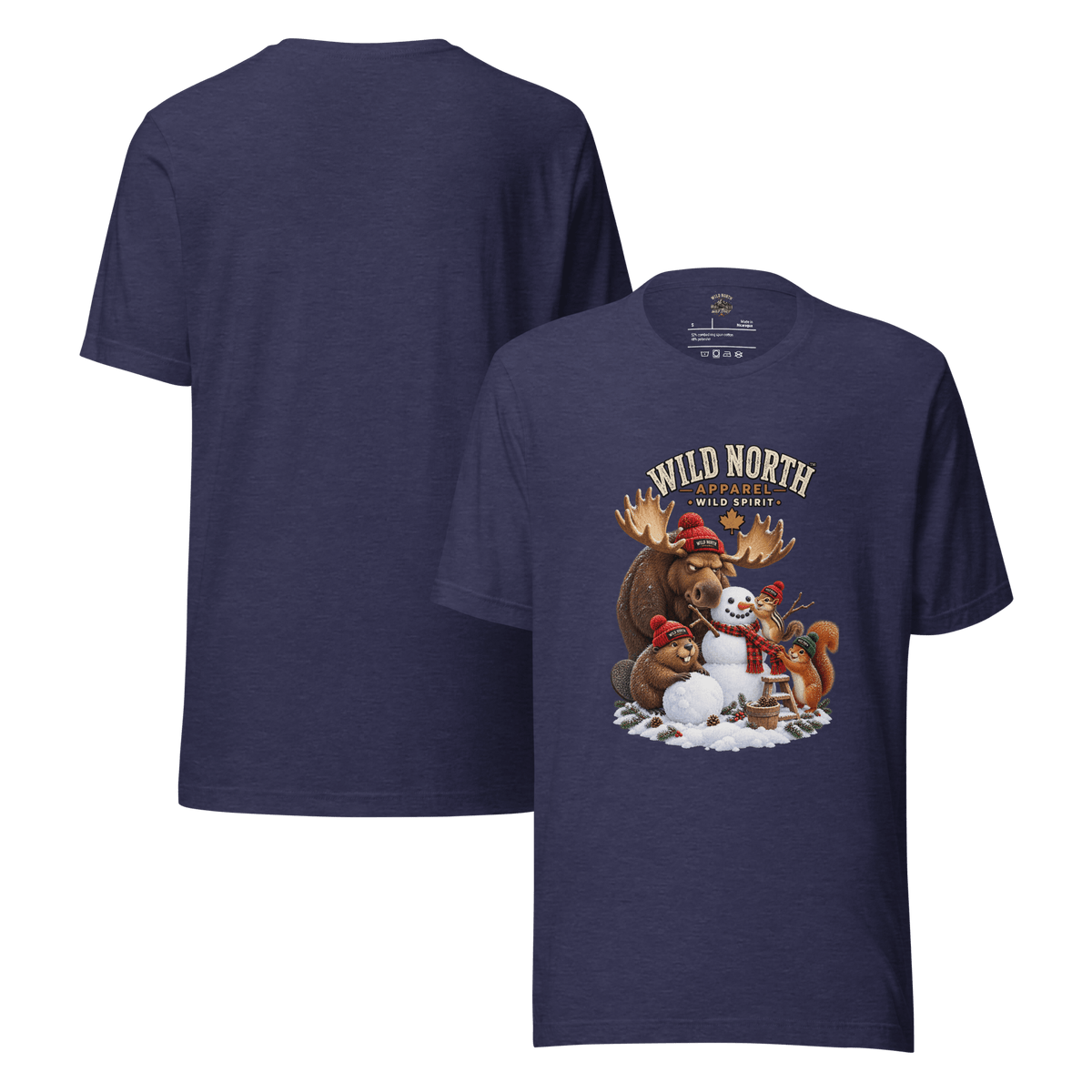 #wild_north_apparelWild North™ Snowman Construction Crew - Unisex t-shirt - Wild North Apparel™#canadian_outdoor_wildlife_inspired_clothing#