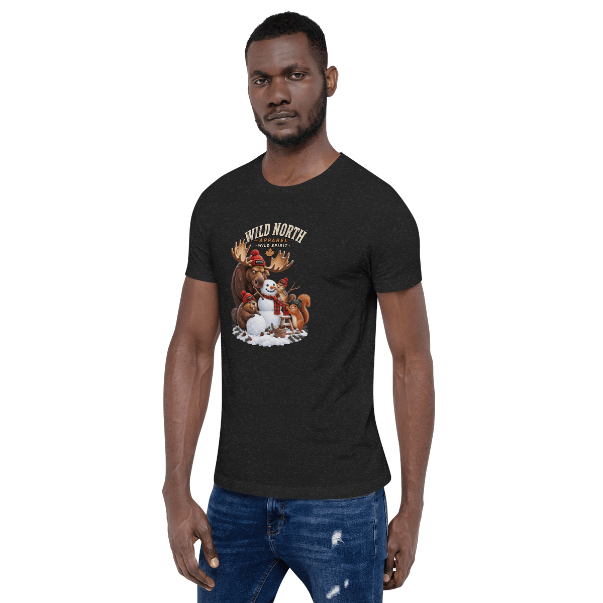 #wild_north_apparelWild North™ Snowman Construction Crew - Unisex t-shirt - Wild North Apparel™#canadian_outdoor_wildlife_inspired_clothing#
