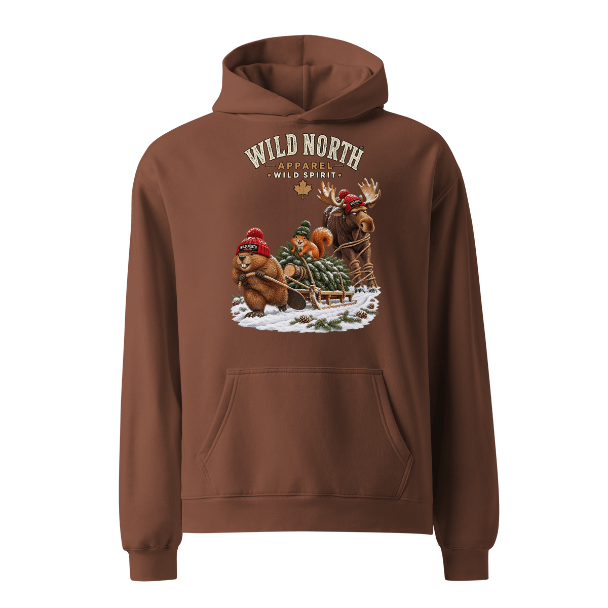 #wild_north_apparelWild North™ The Great Christmas Tree Heist - Unisex oversized hoodie - Wild North Apparel™#canadian_outdoor_wildlife_inspired_clothing#