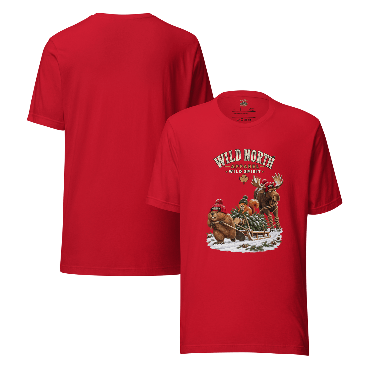 #wild_north_apparelWild North™ The Great Christmas Tree Heist - Unisex t-shirt - Wild North Apparel™#canadian_outdoor_wildlife_inspired_clothing#