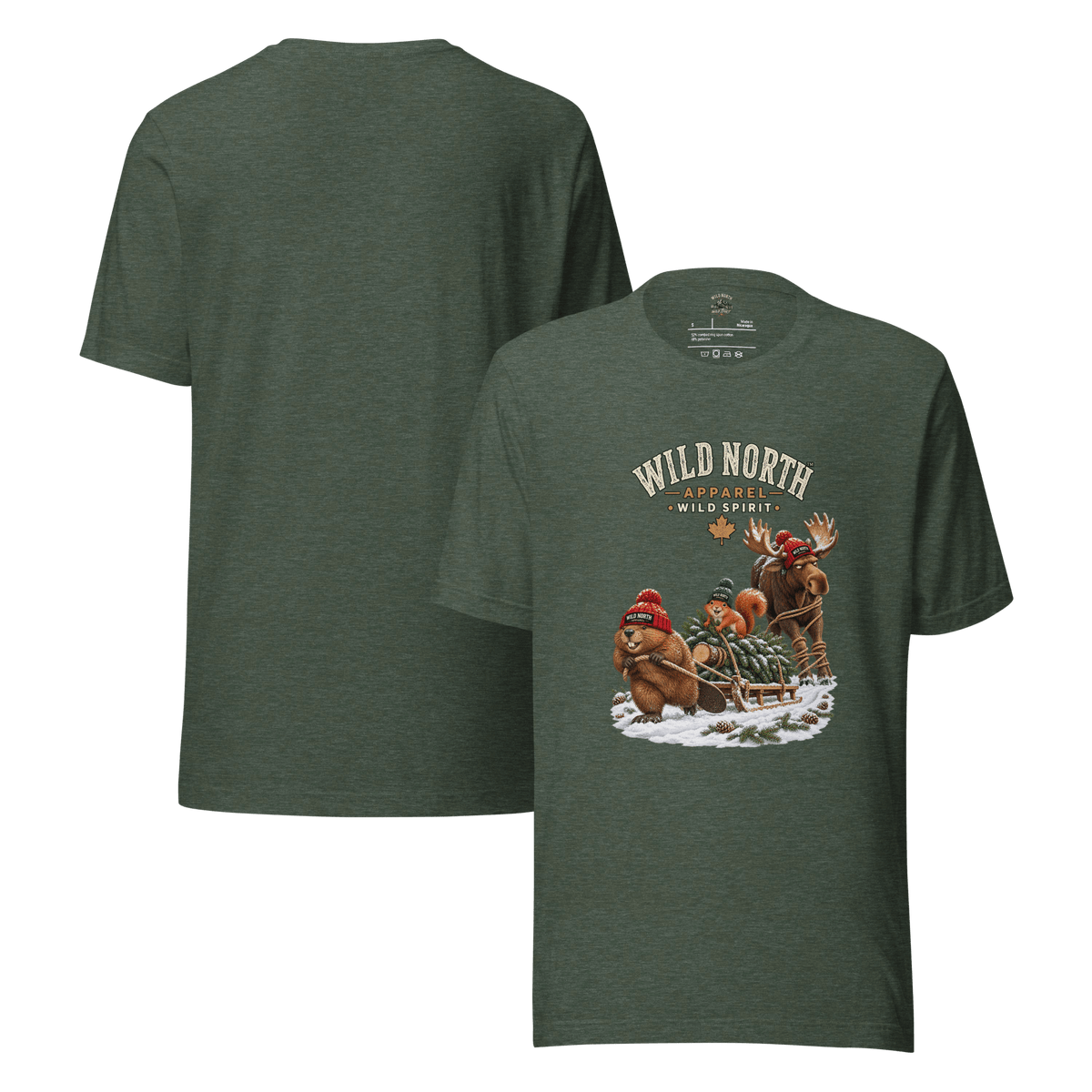#wild_north_apparelWild North™ The Great Christmas Tree Heist - Unisex t-shirt - Wild North Apparel™#canadian_outdoor_wildlife_inspired_clothing#