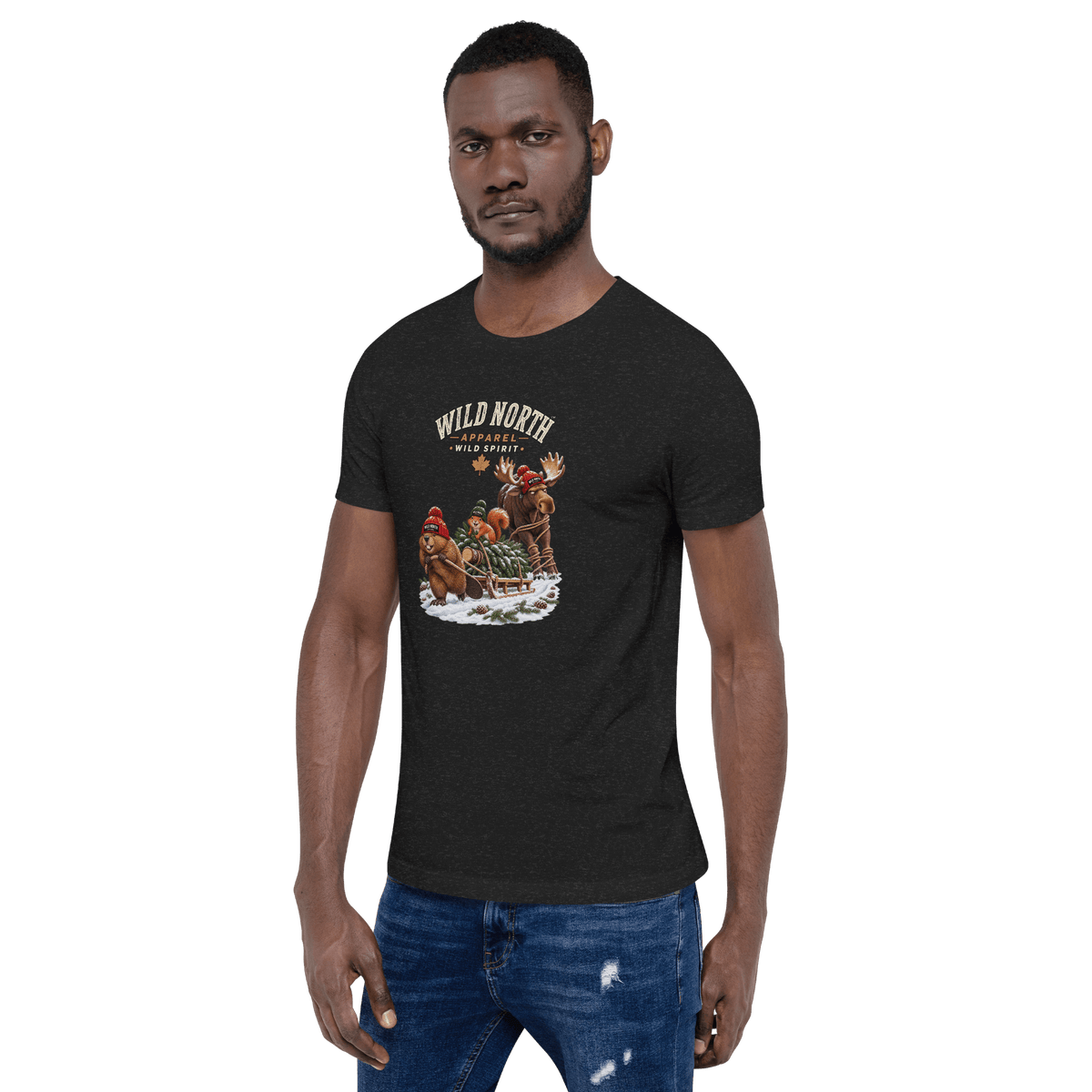 #wild_north_apparelWild North™ The Great Christmas Tree Heist - Unisex t-shirt - Wild North Apparel™#canadian_outdoor_wildlife_inspired_clothing#