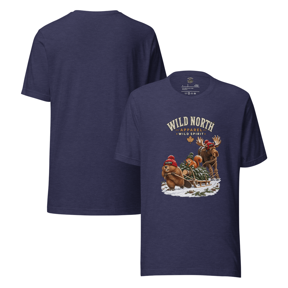 #wild_north_apparelWild North™ The Great Christmas Tree Heist - Unisex t-shirt - Wild North Apparel™#canadian_outdoor_wildlife_inspired_clothing#
