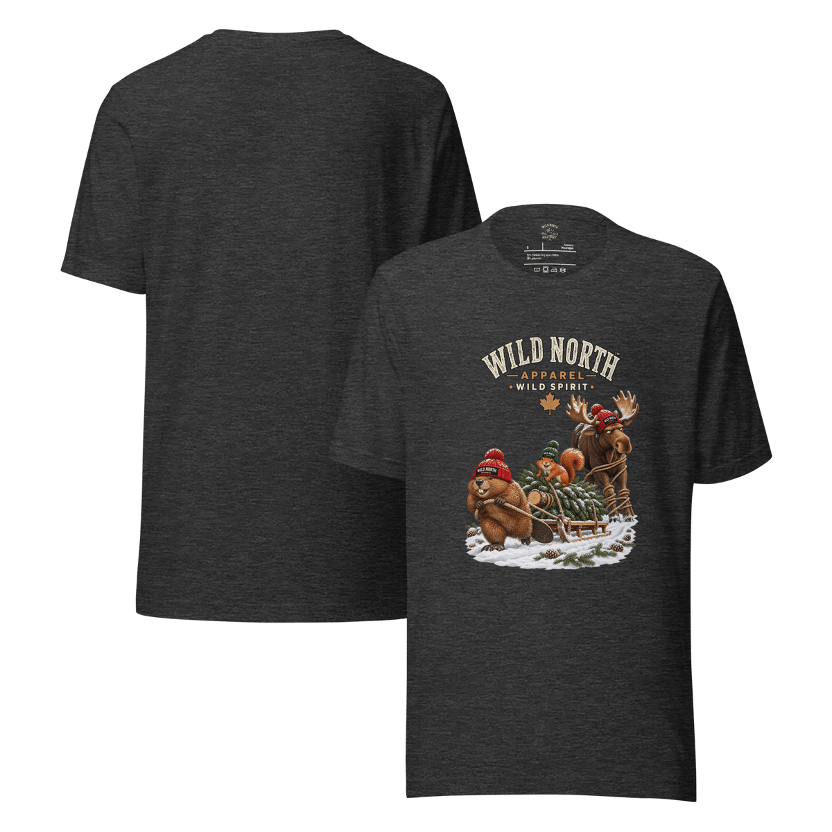 #wild_north_apparelWild North™ The Great Christmas Tree Heist - Unisex t-shirt - Wild North Apparel™#canadian_outdoor_wildlife_inspired_clothing#