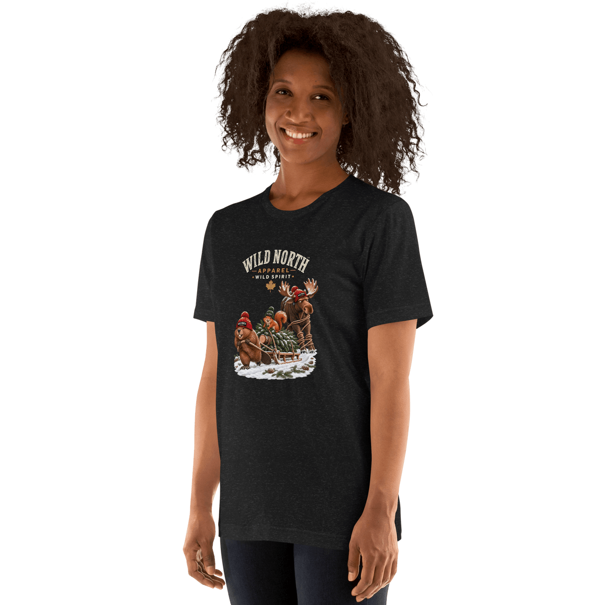 #wild_north_apparelWild North™ The Great Christmas Tree Heist - Unisex t-shirt - Wild North Apparel™#canadian_outdoor_wildlife_inspired_clothing#