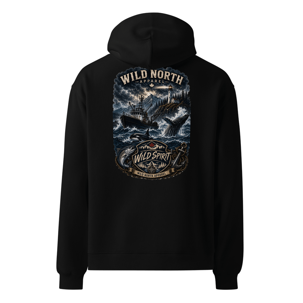 #wild_north_apparelWild Spirit: North Coast Legacy - Unisex Oversized Hoodie - Wild North Apparel™#canadian_outdoor_wildlife_inspired_clothing#