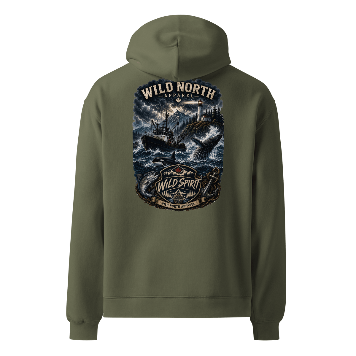 #wild_north_apparelWild Spirit: North Coast Legacy - Unisex Oversized Hoodie - Wild North Apparel™#canadian_outdoor_wildlife_inspired_clothing#