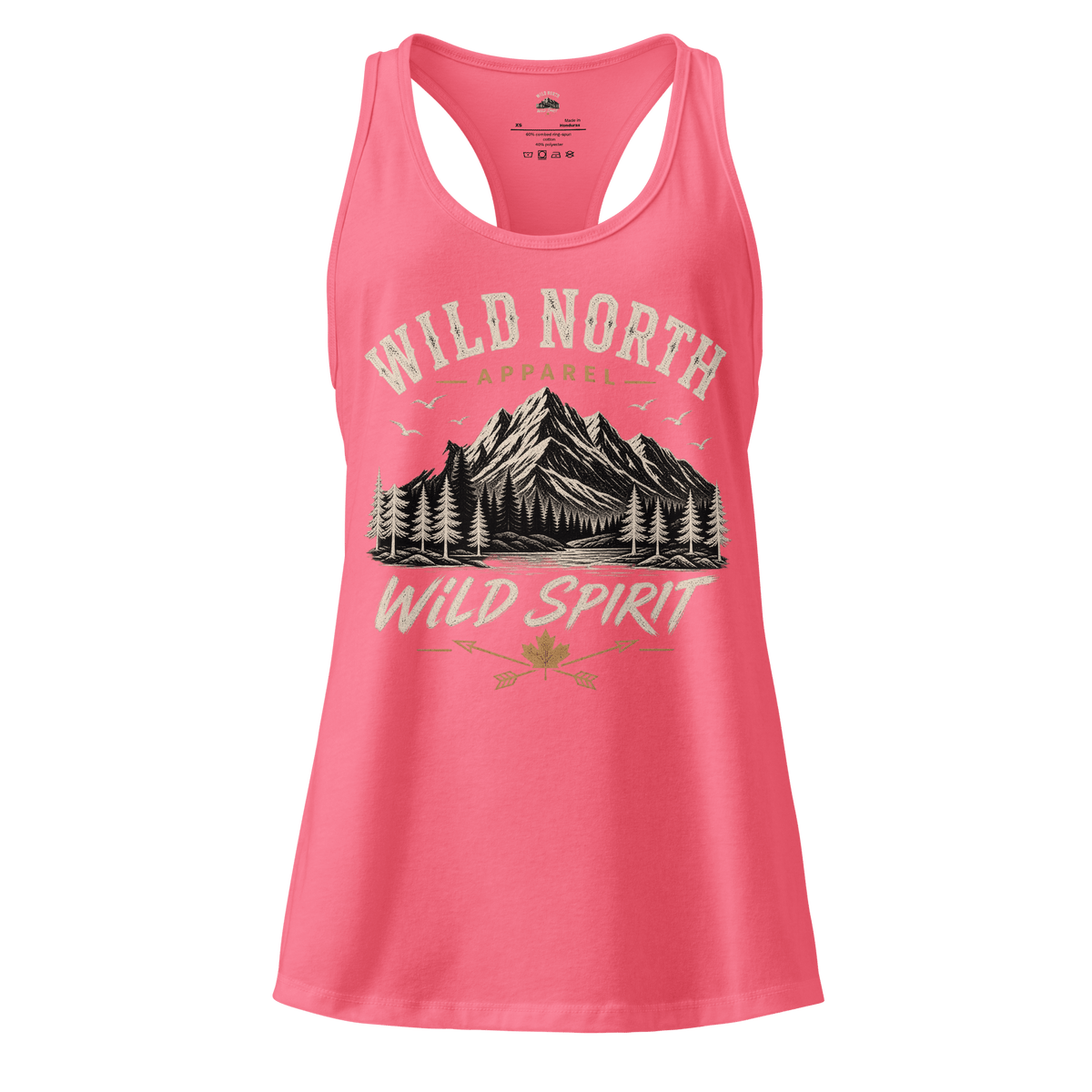 #wild_north_apparelWomen’s Mountain Wild Spirit - Fitted Racerback Tank Top - Wild North Apparel#canadian_outdoor_wildlife_inspired_clothing#