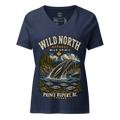 #wild_north_apparelWomen’s Wild North Prince Rupert Grizzly Heritage™ - relaxed v-neck t-shirt - Wild North Apparel™#canadian_outdoor_wildlife_inspired_clothing#