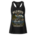 #wild_north_apparelWomen’s Wild North Prince Rupert Harbour Humpback™ - fitted racerback tank top - Wild North Apparel™#canadian_outdoor_wildlife_inspired_clothing#