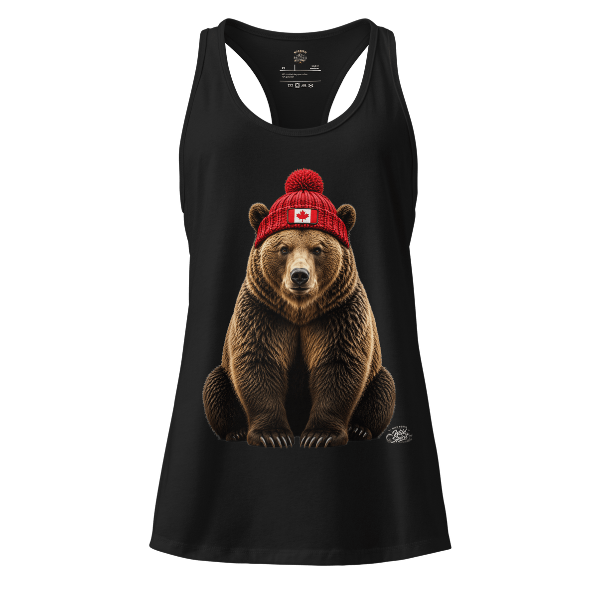 #wild_north_apparelWomen’s Wild Spirit Grizzly - fitted racerback tank top - Wild North Apparel™#canadian_outdoor_wildlife_inspired_clothing#