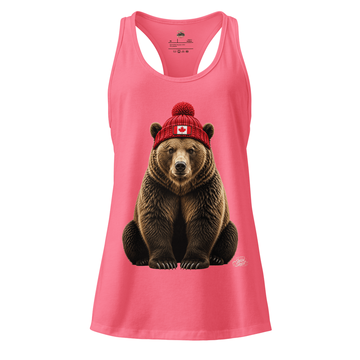 #wild_north_apparelWomen’s Wild Spirit Grizzly - fitted racerback tank top - Wild North Apparel™#canadian_outdoor_wildlife_inspired_clothing#