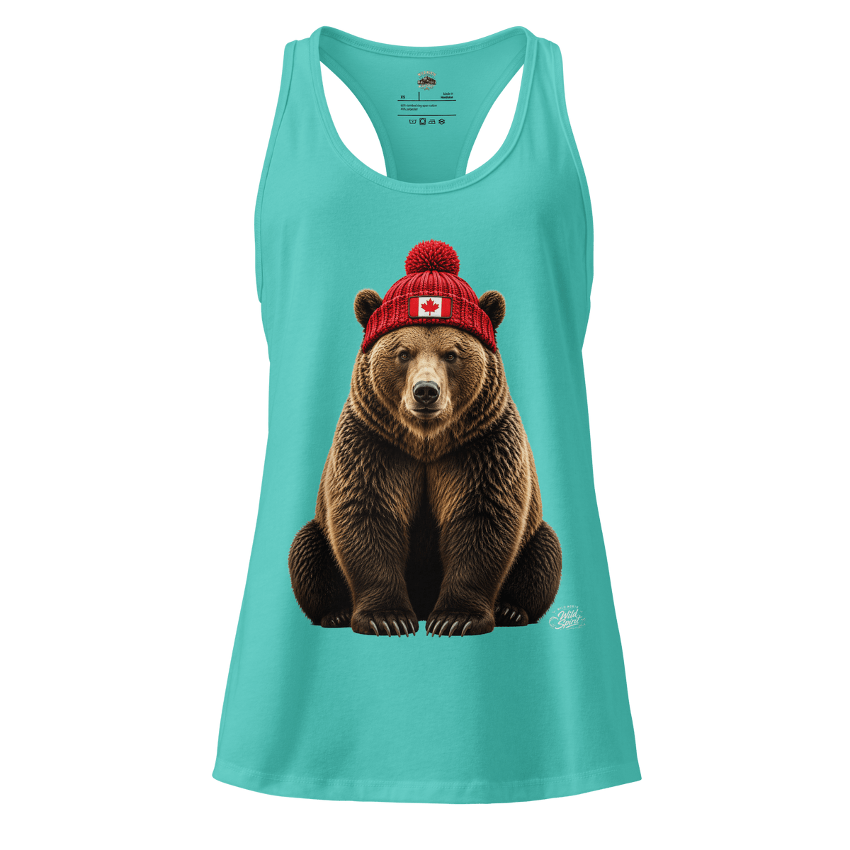 #wild_north_apparelWomen’s Wild Spirit Grizzly - fitted racerback tank top - Wild North Apparel™#canadian_outdoor_wildlife_inspired_clothing#