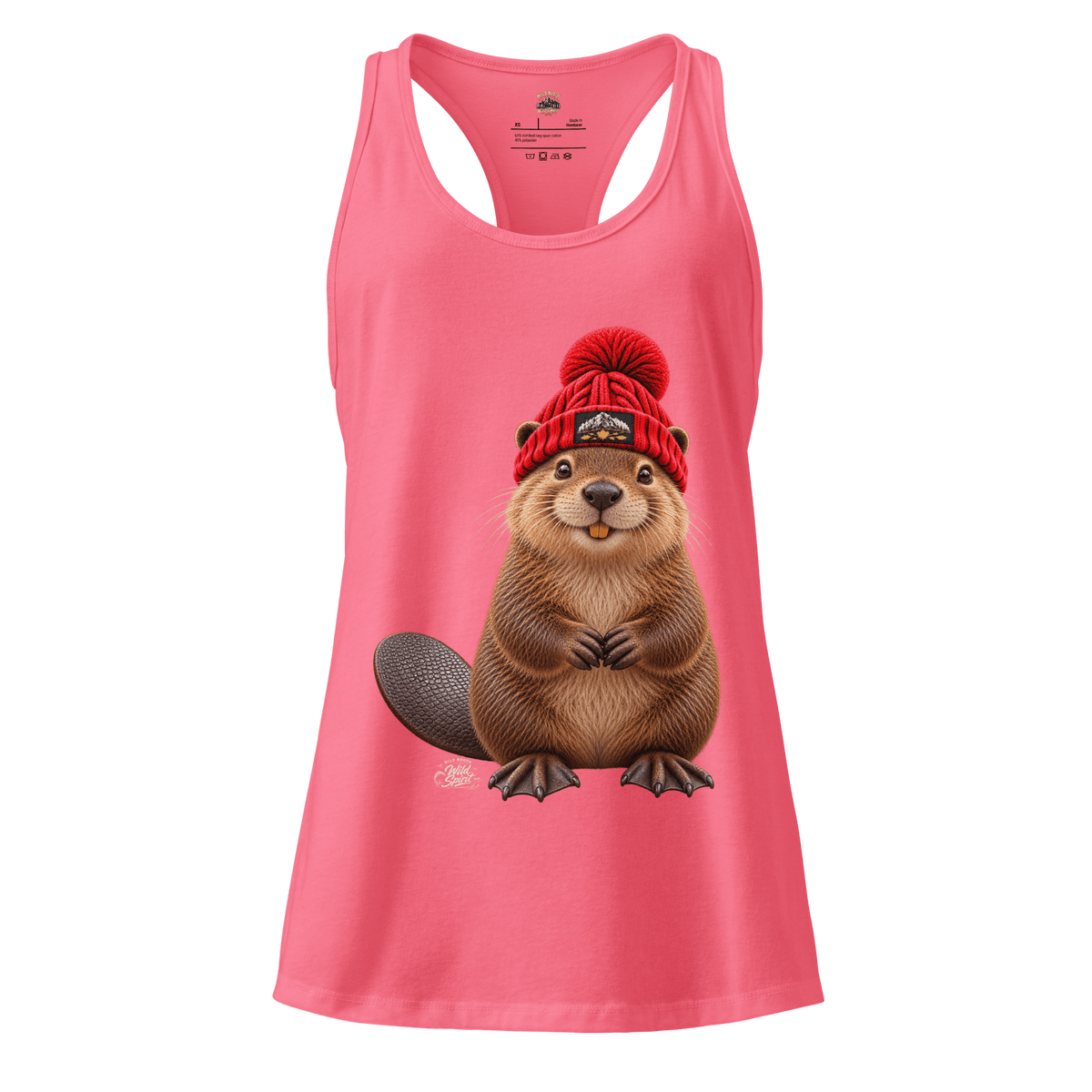 #wild_north_apparelWomen’s Wild Spirit Northern Dam Builder -fitted racerback tank top - Wild North Apparel™#canadian_outdoor_wildlife_inspired_clothing#