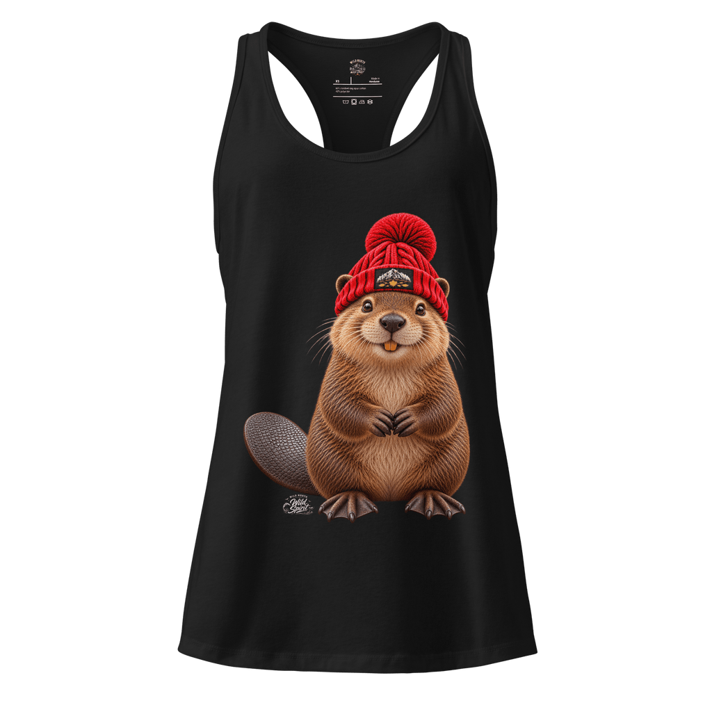 #wild_north_apparelWomen’s Wild Spirit Northern Dam Builder -fitted racerback tank top - Wild North Apparel™#canadian_outdoor_wildlife_inspired_clothing#