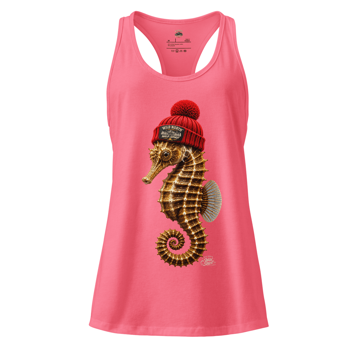 #wild_north_apparelWomen’s Wild Spirit™ Seahorse - fitted racerback tank top - Wild North Apparel™#canadian_outdoor_wildlife_inspired_clothing#